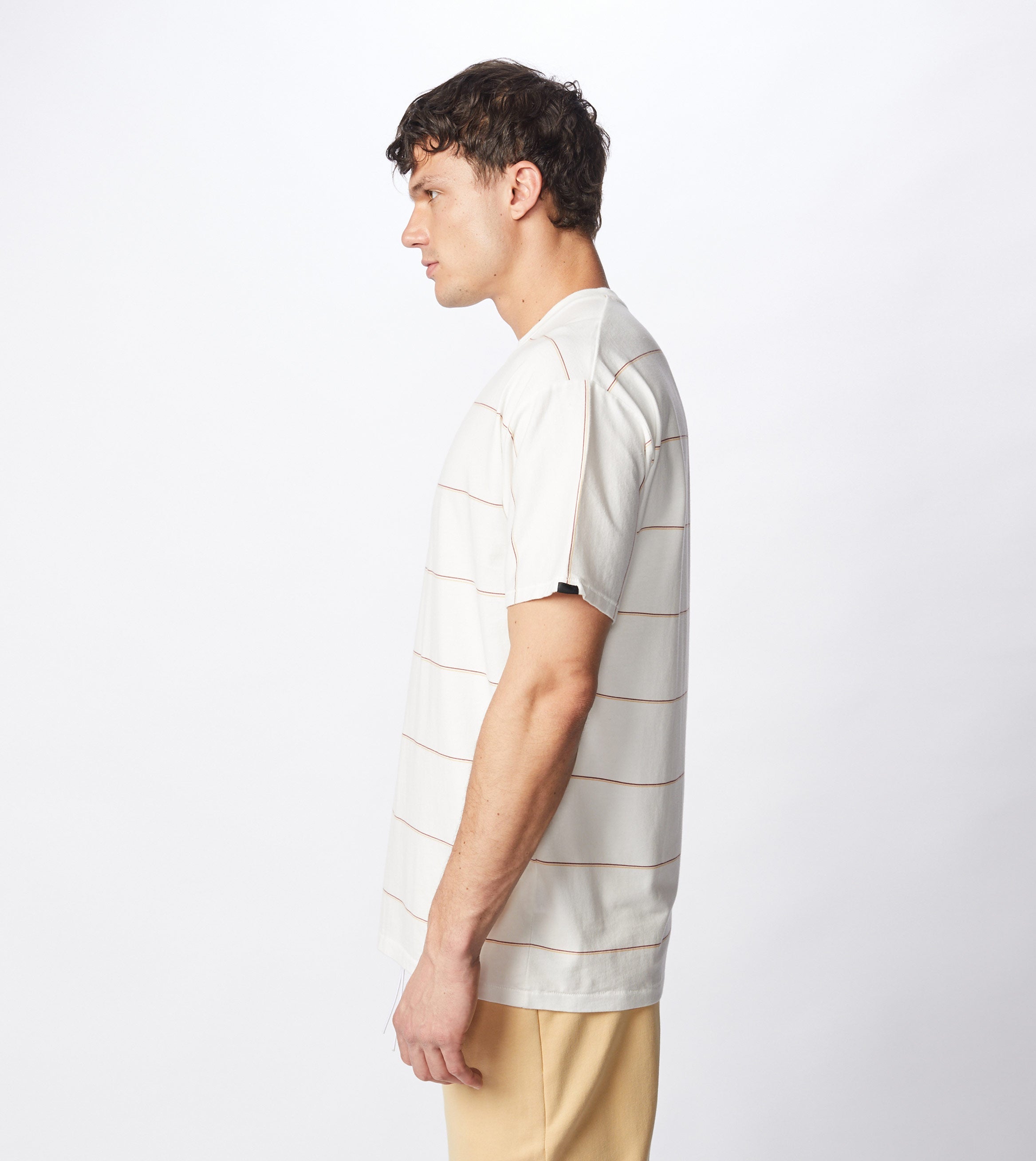 Tri-Stripe Box Tee Milk/Mango