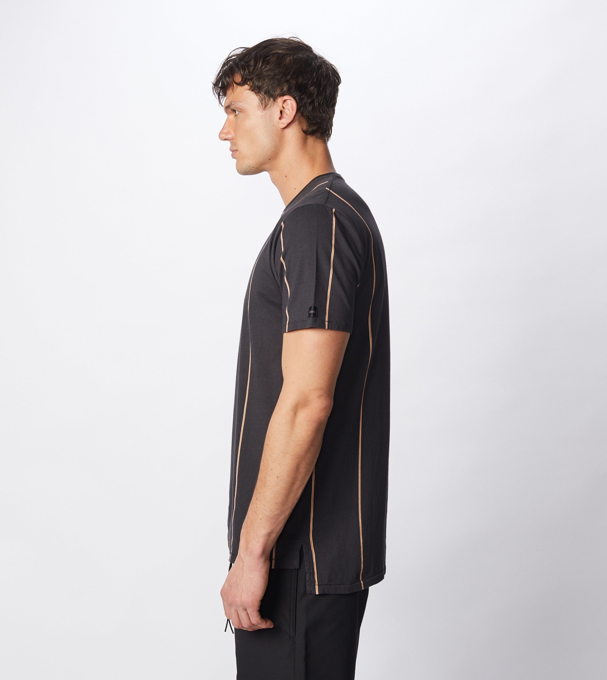 Tri-Stripe Flintlock Tee Black/Mango - Sale