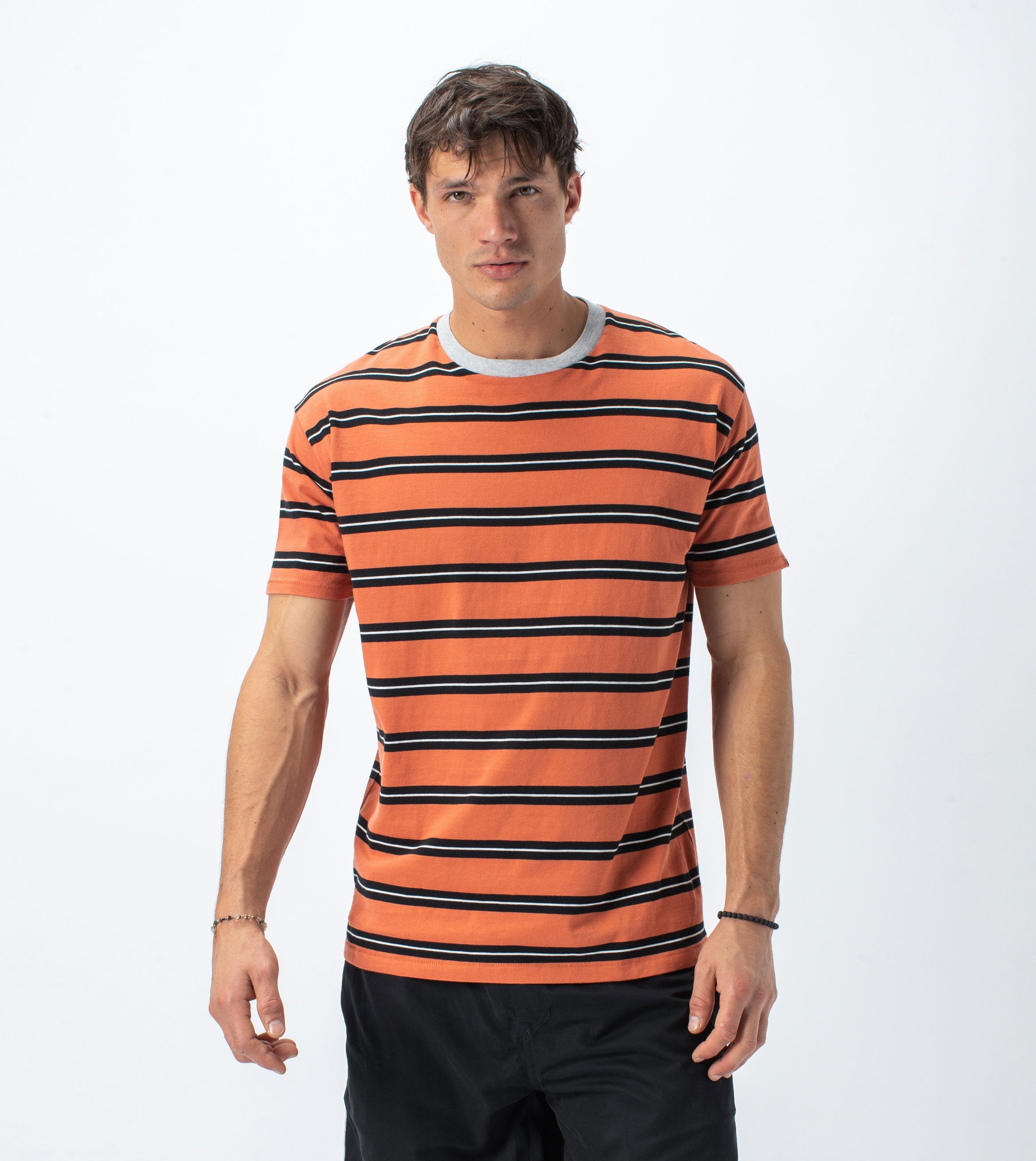 Triplet Box Tee Clay/Black