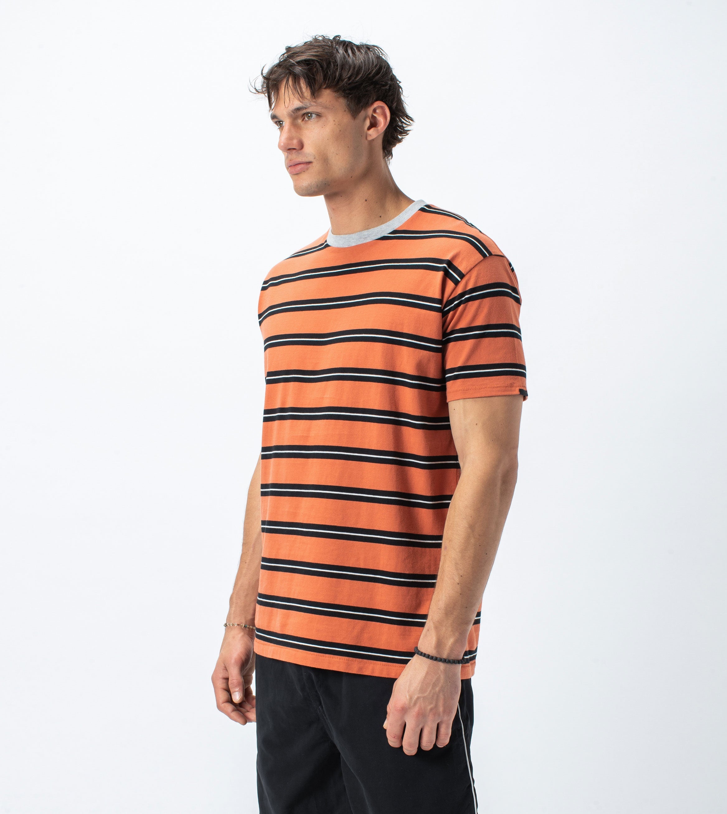 Triplet Box Tee Clay/Black