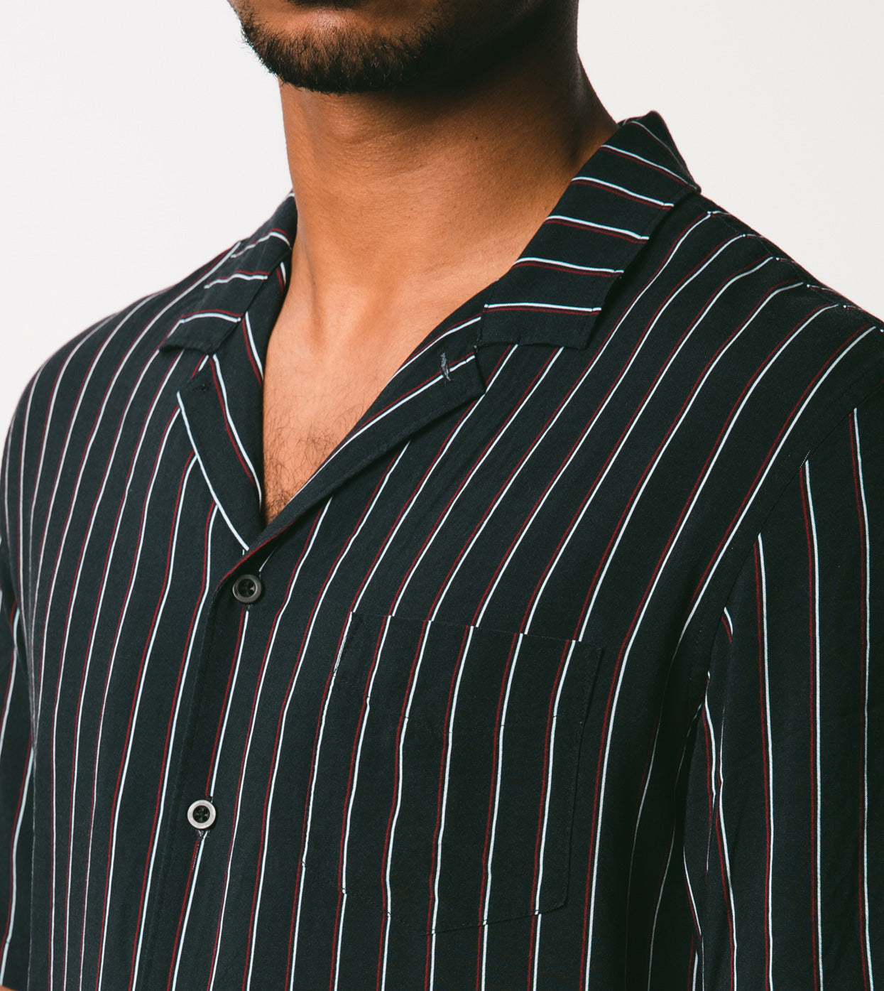 Twinstripe SS Shirt Black - Sale