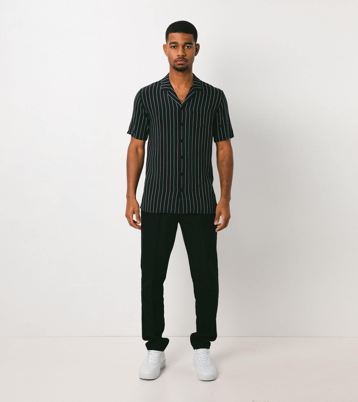 Twinstripe SS Shirt Black - Sale