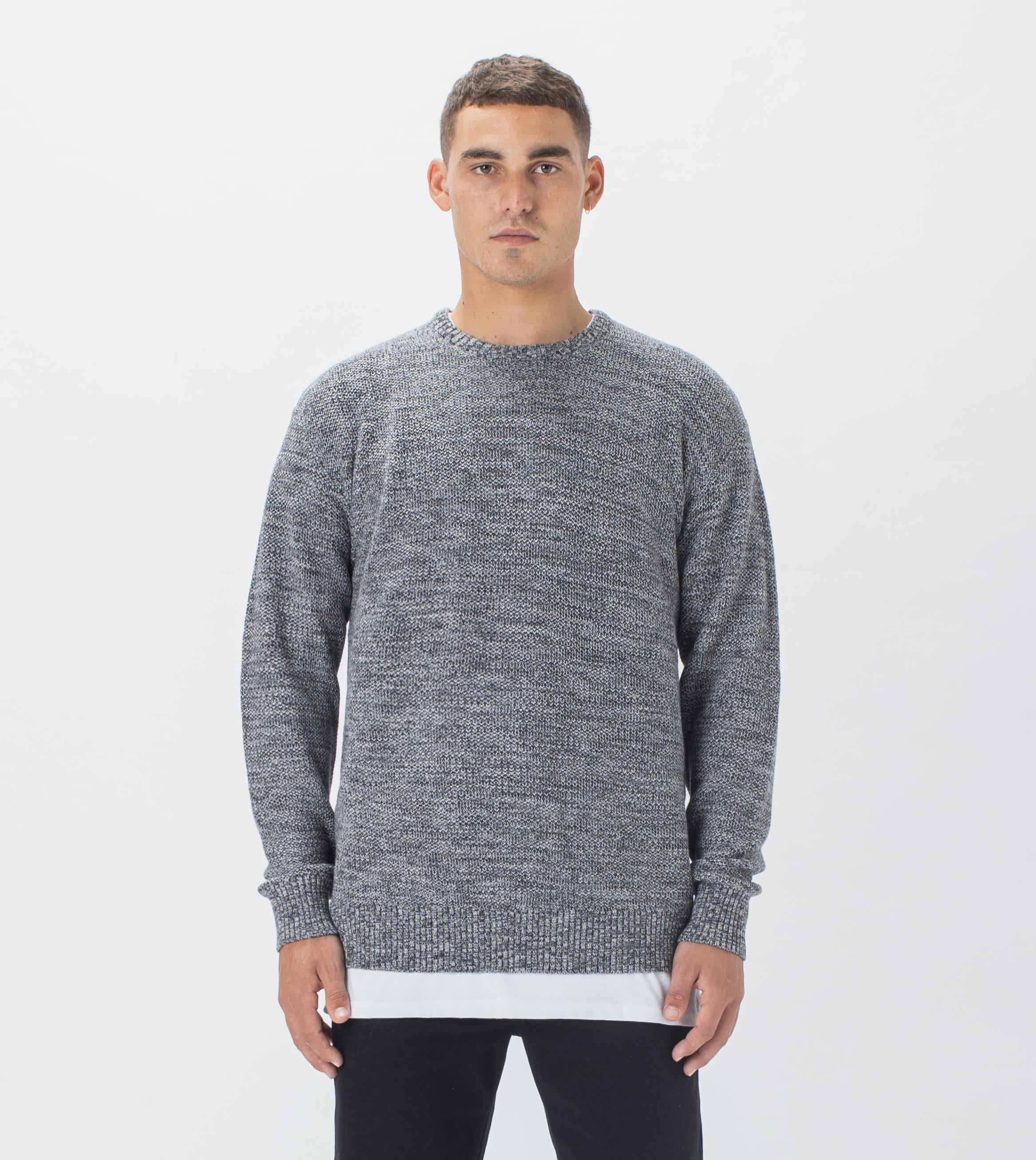 Twisted Crew Knit Ash