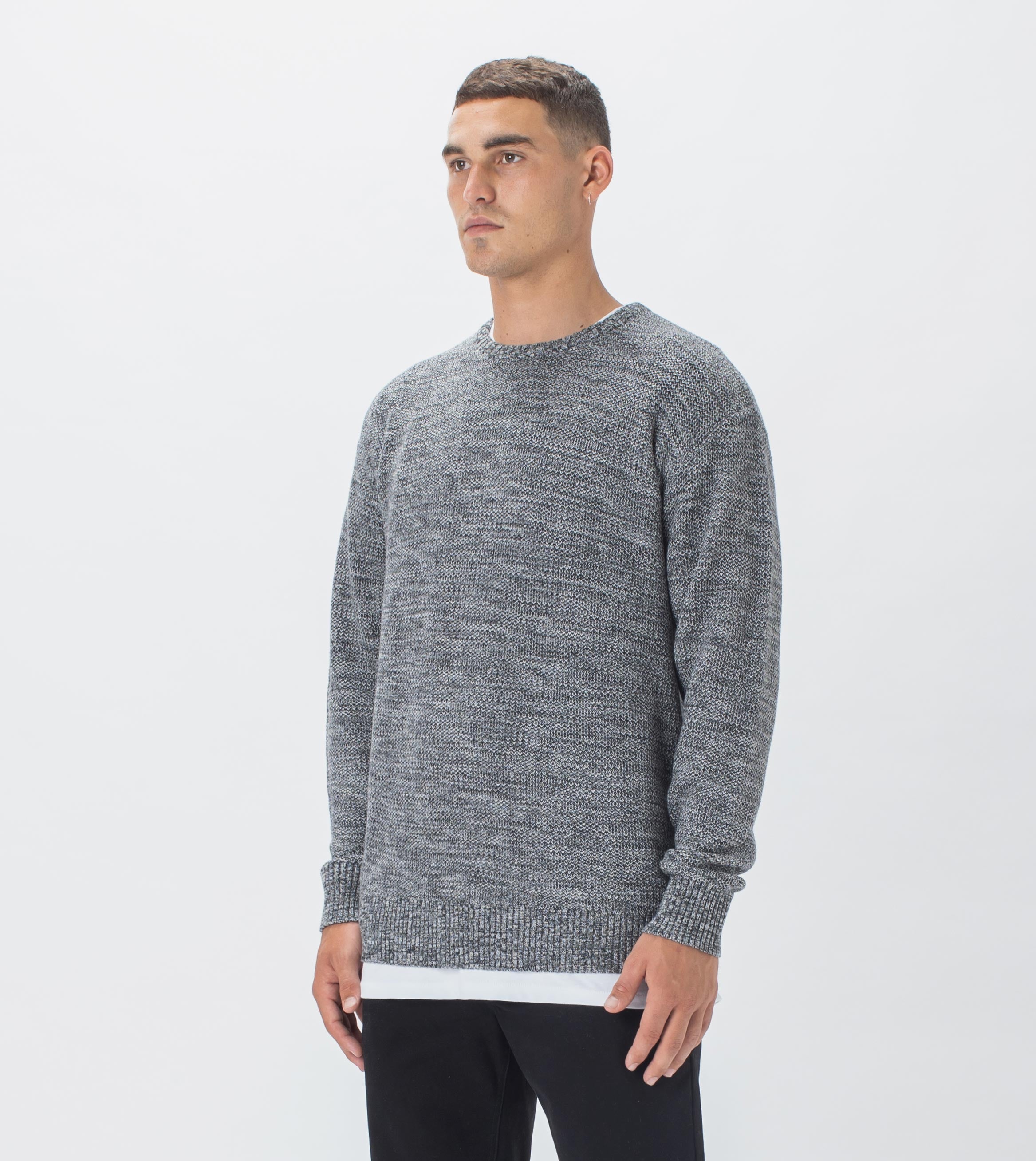 Twisted Crew Knit Ash