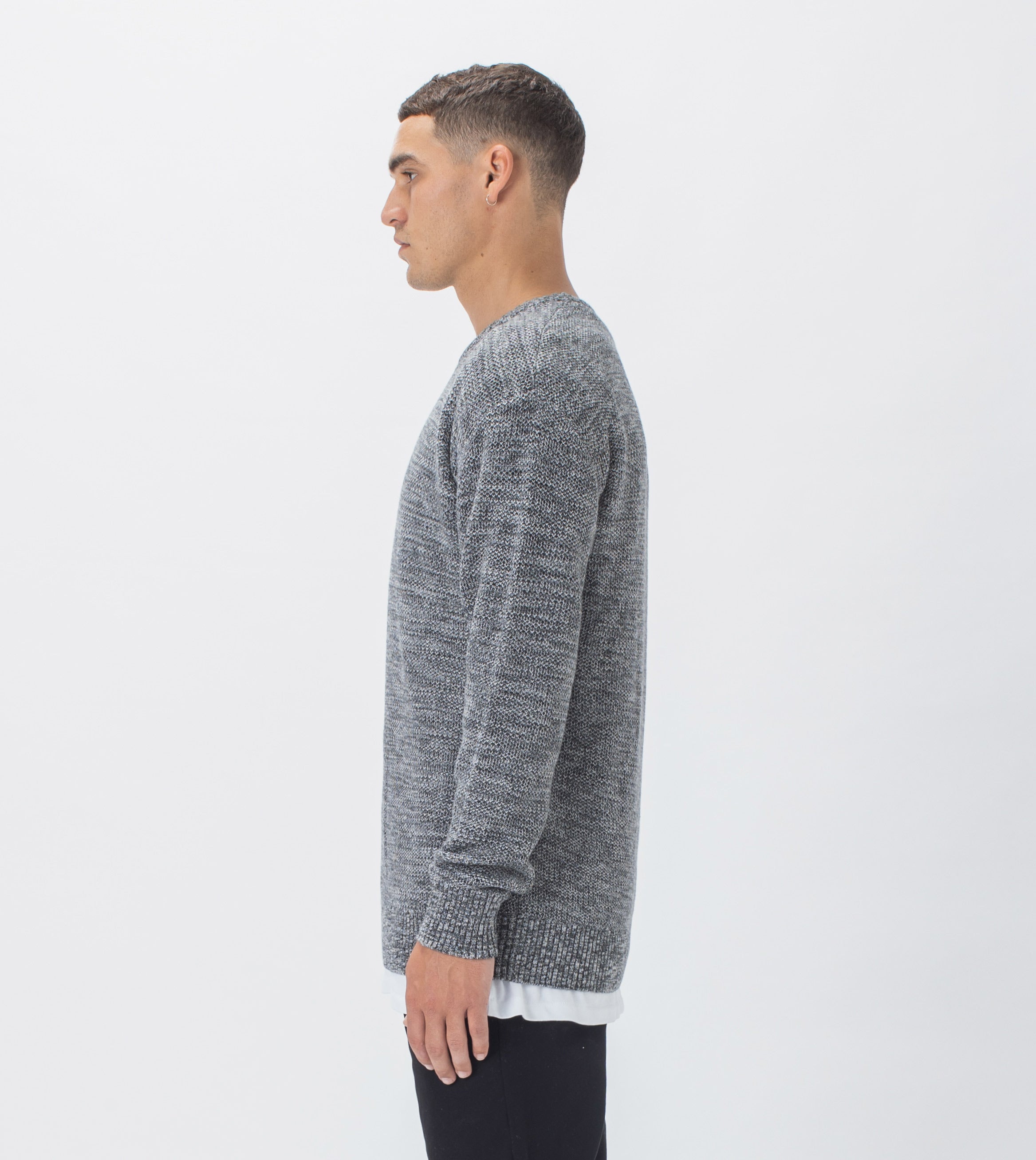 Twisted Crew Knit Ash
