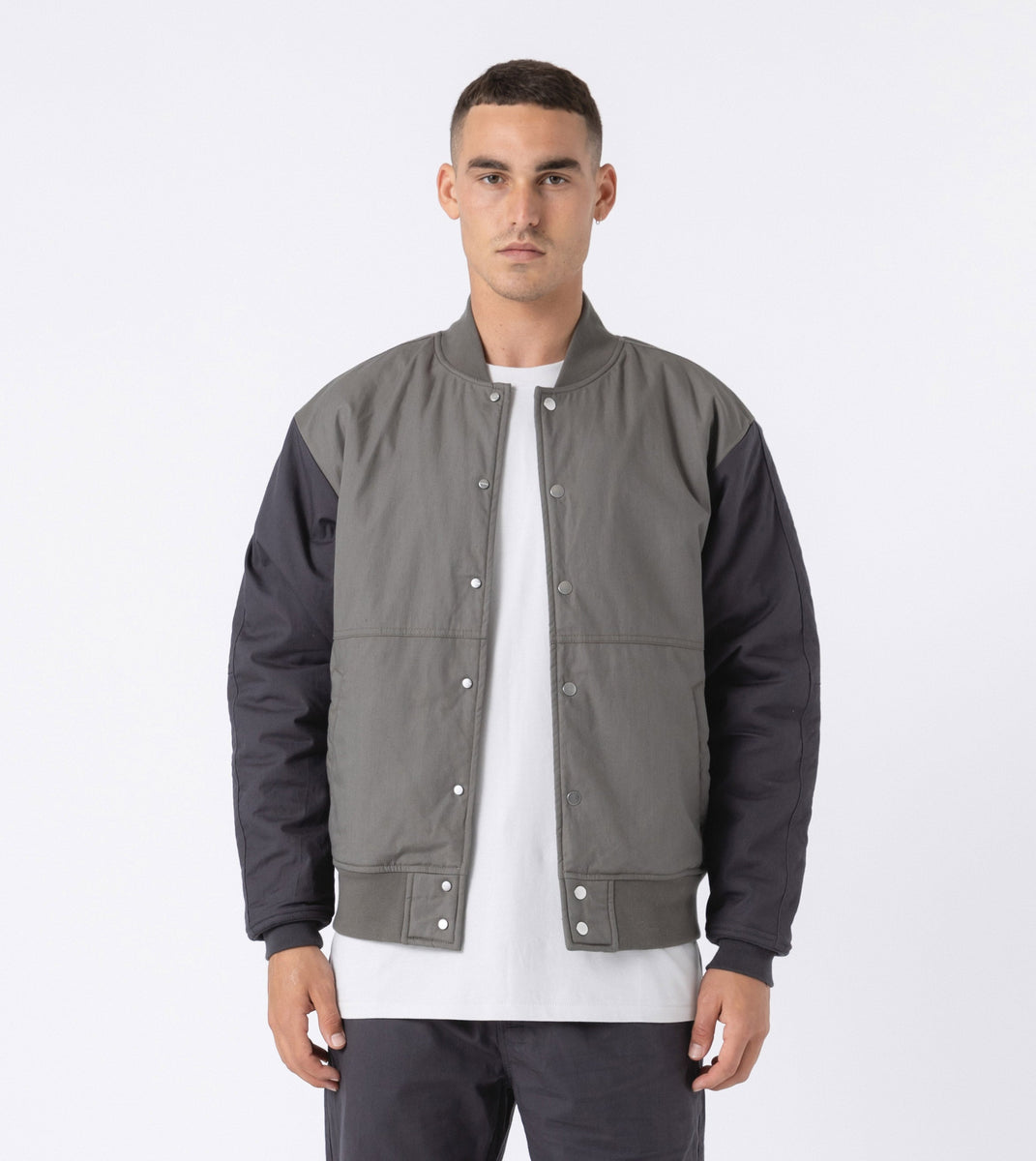 WST Bomber Jacket Dk Moss/Dk Grey – ZANEROBE Australia