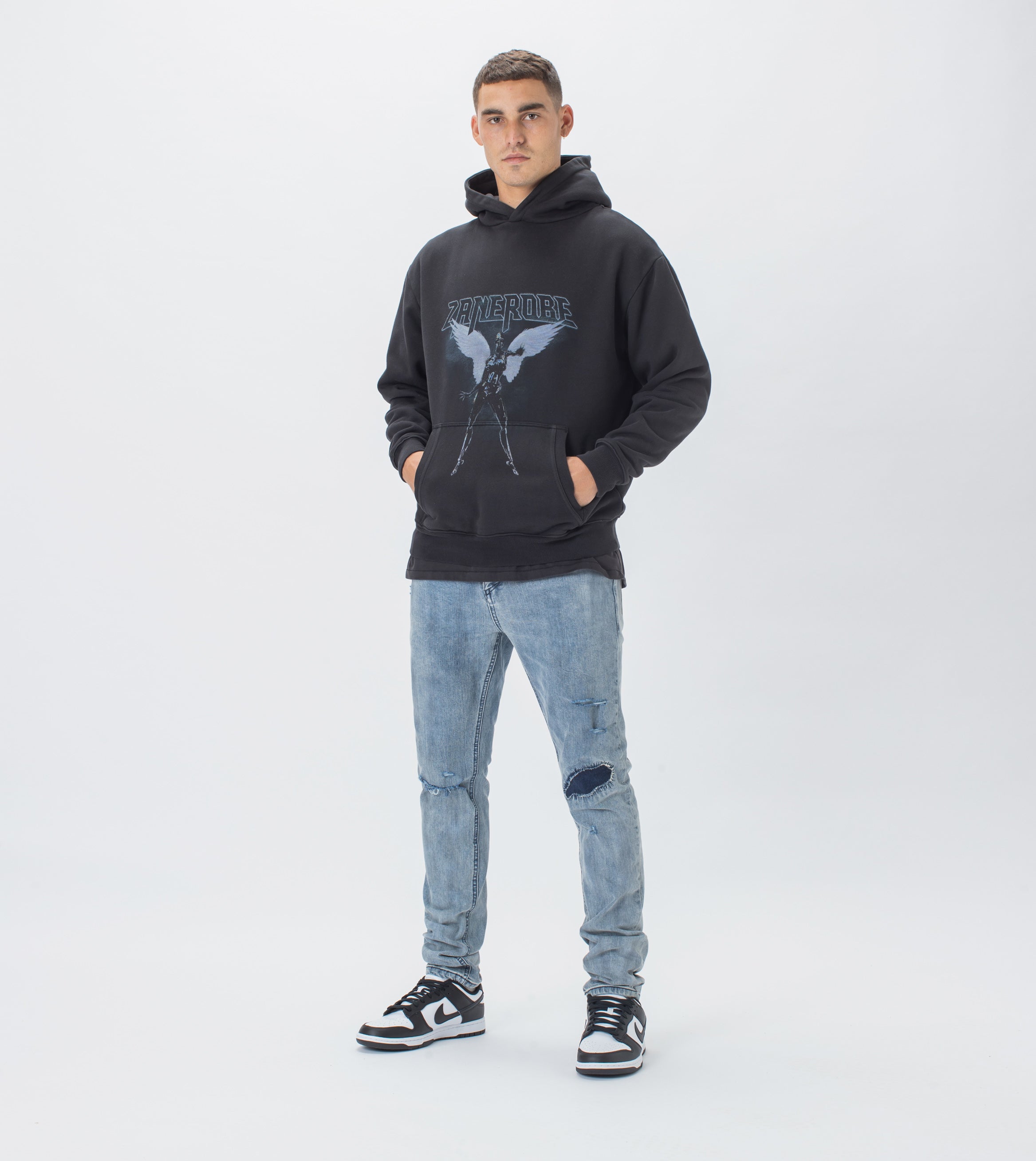 Warrior Lowgo Hood Sweat GD Black