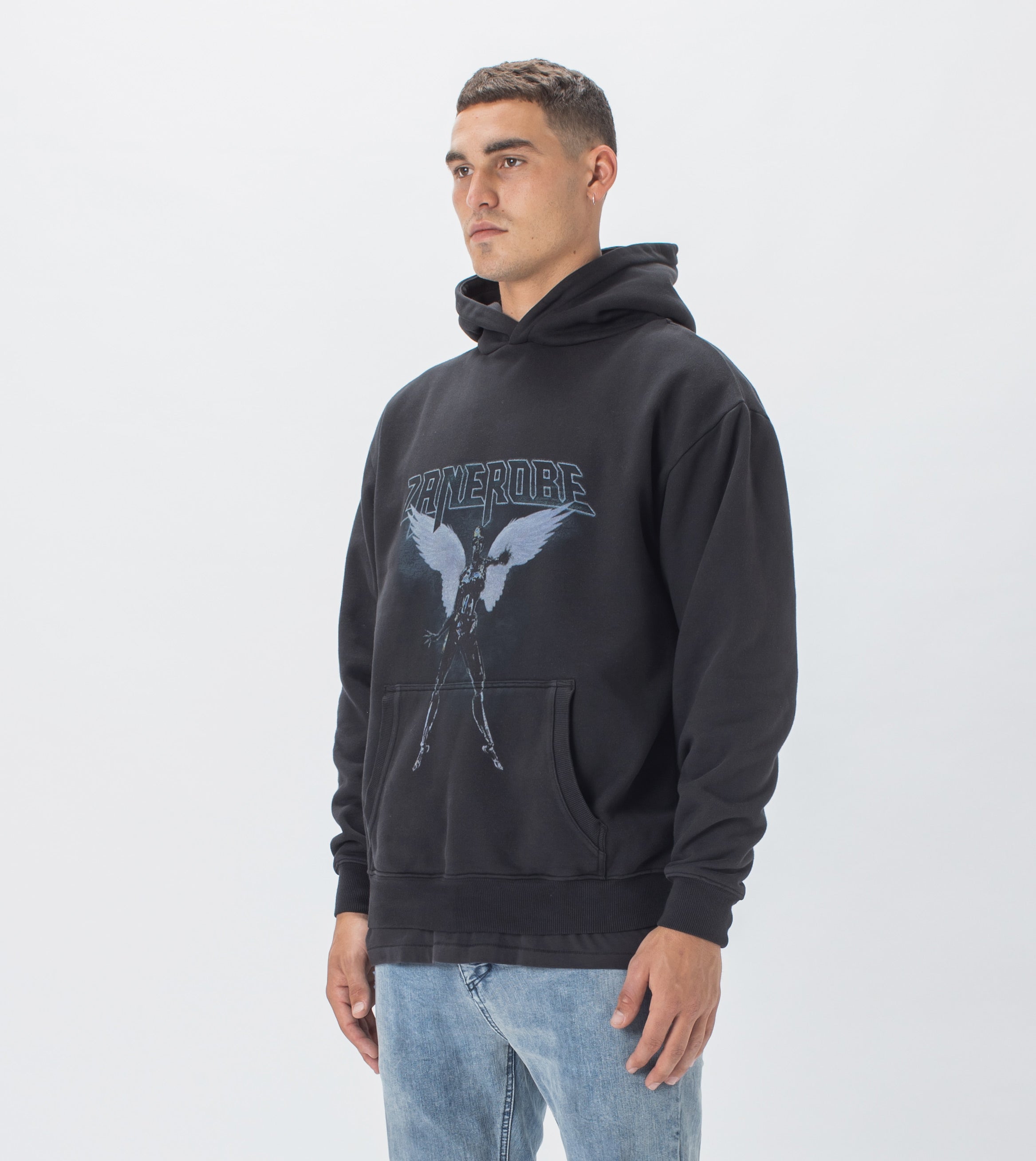Warrior Lowgo Hood Sweat GD Black