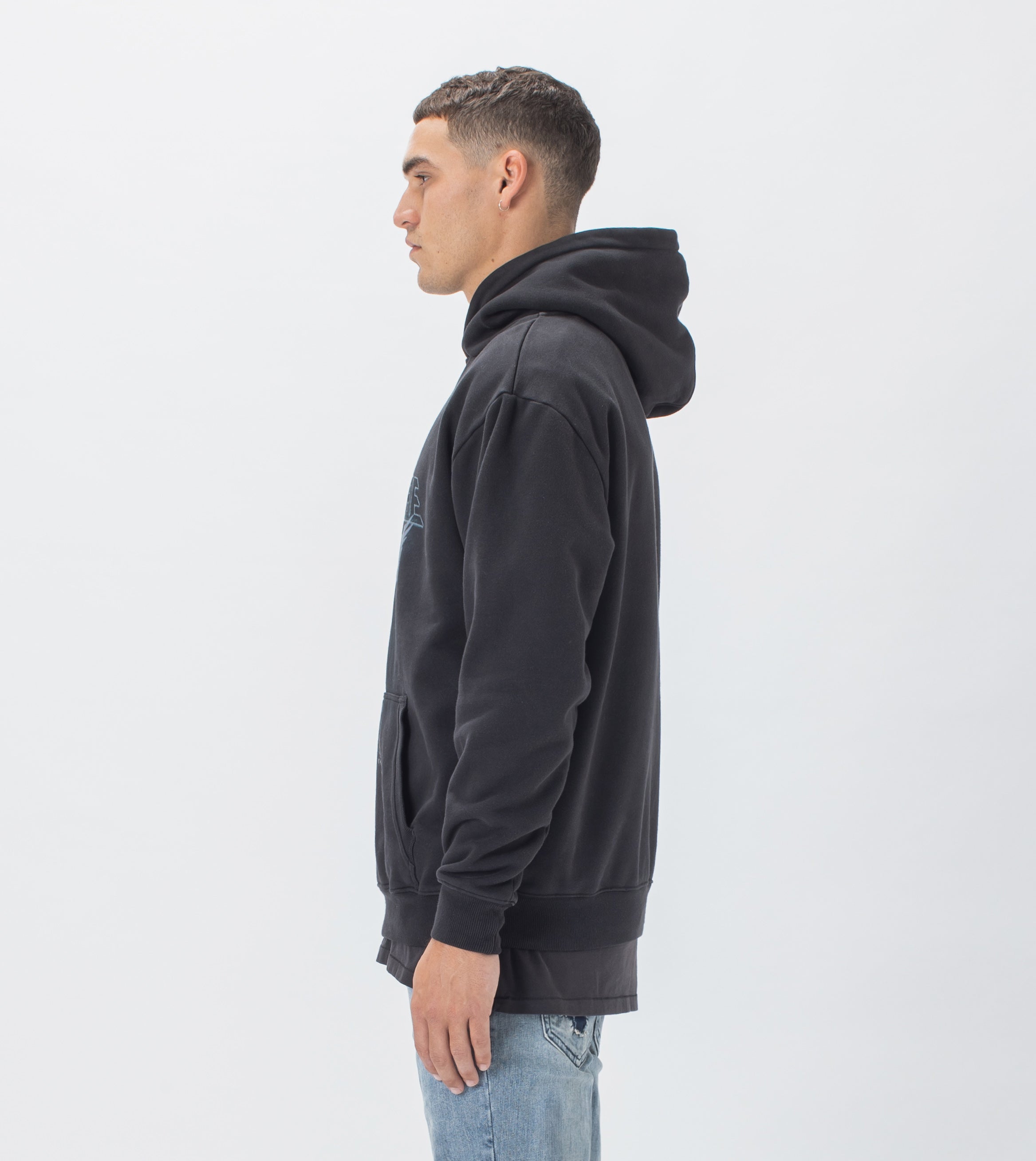 Warrior Lowgo Hood Sweat GD Black