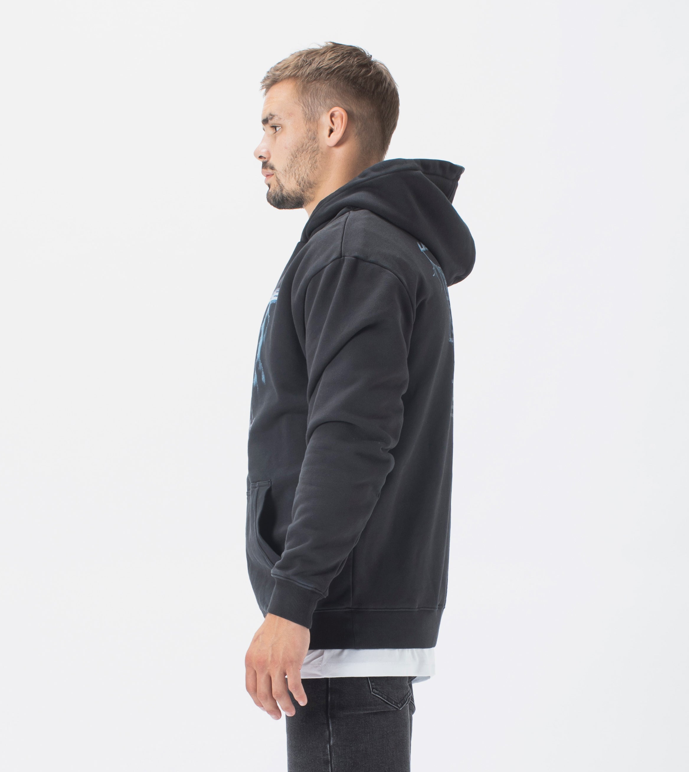 Wolf Hood Sweat GD Black