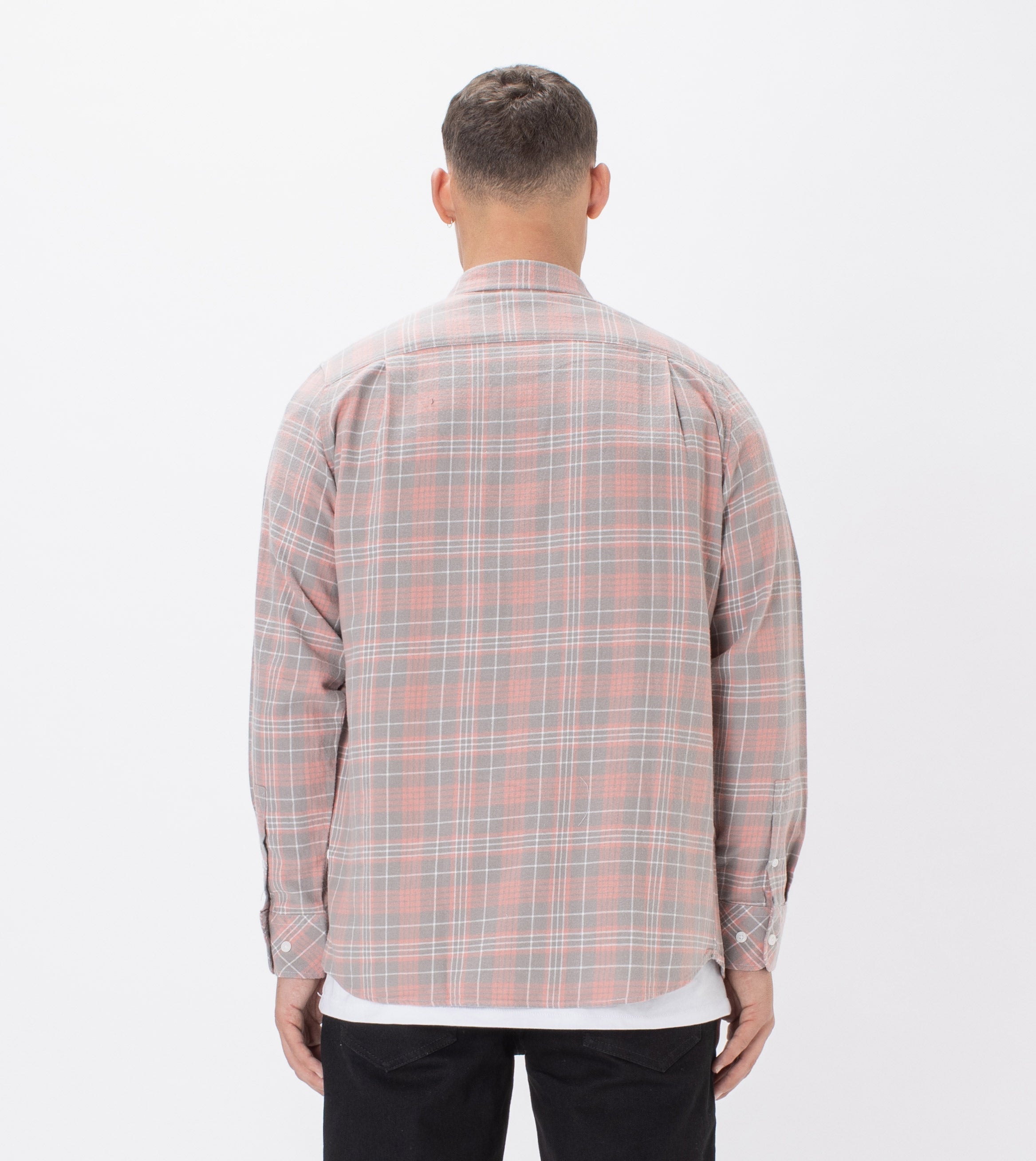 Work Flannel LS Shirt Washed Peach