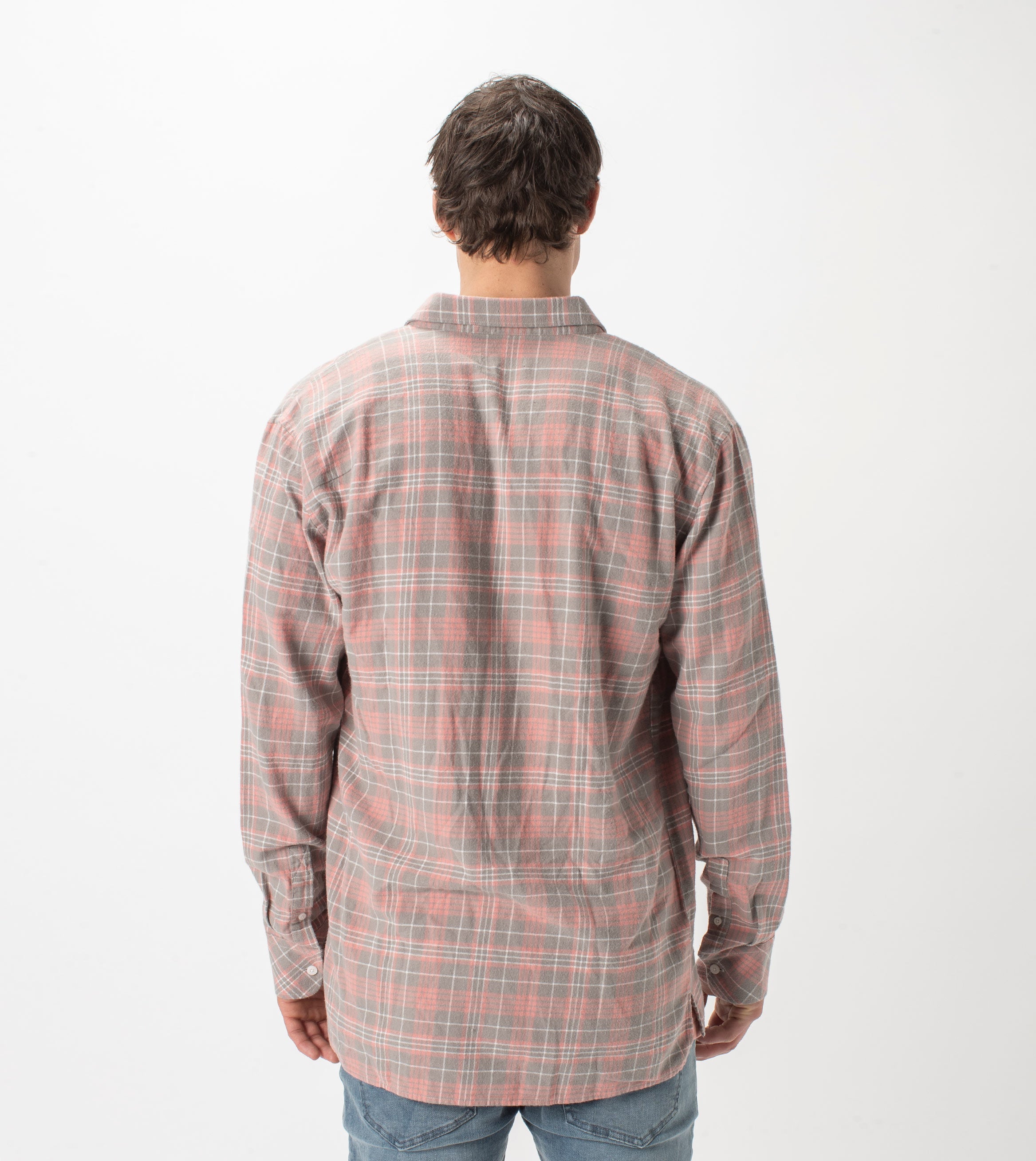 Work Flannel LS Shirt Washed Peach