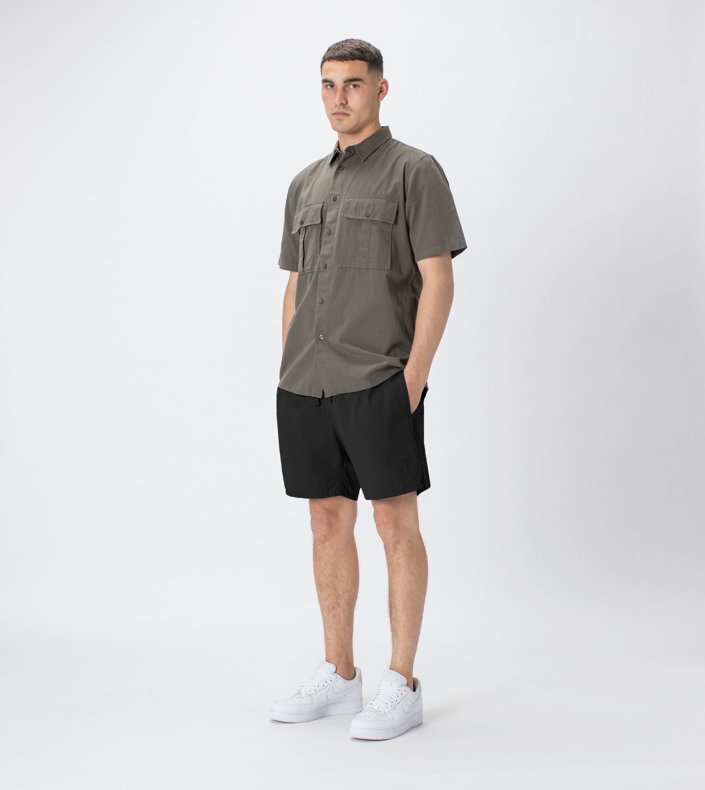 Work SS Shirt Dk Moss