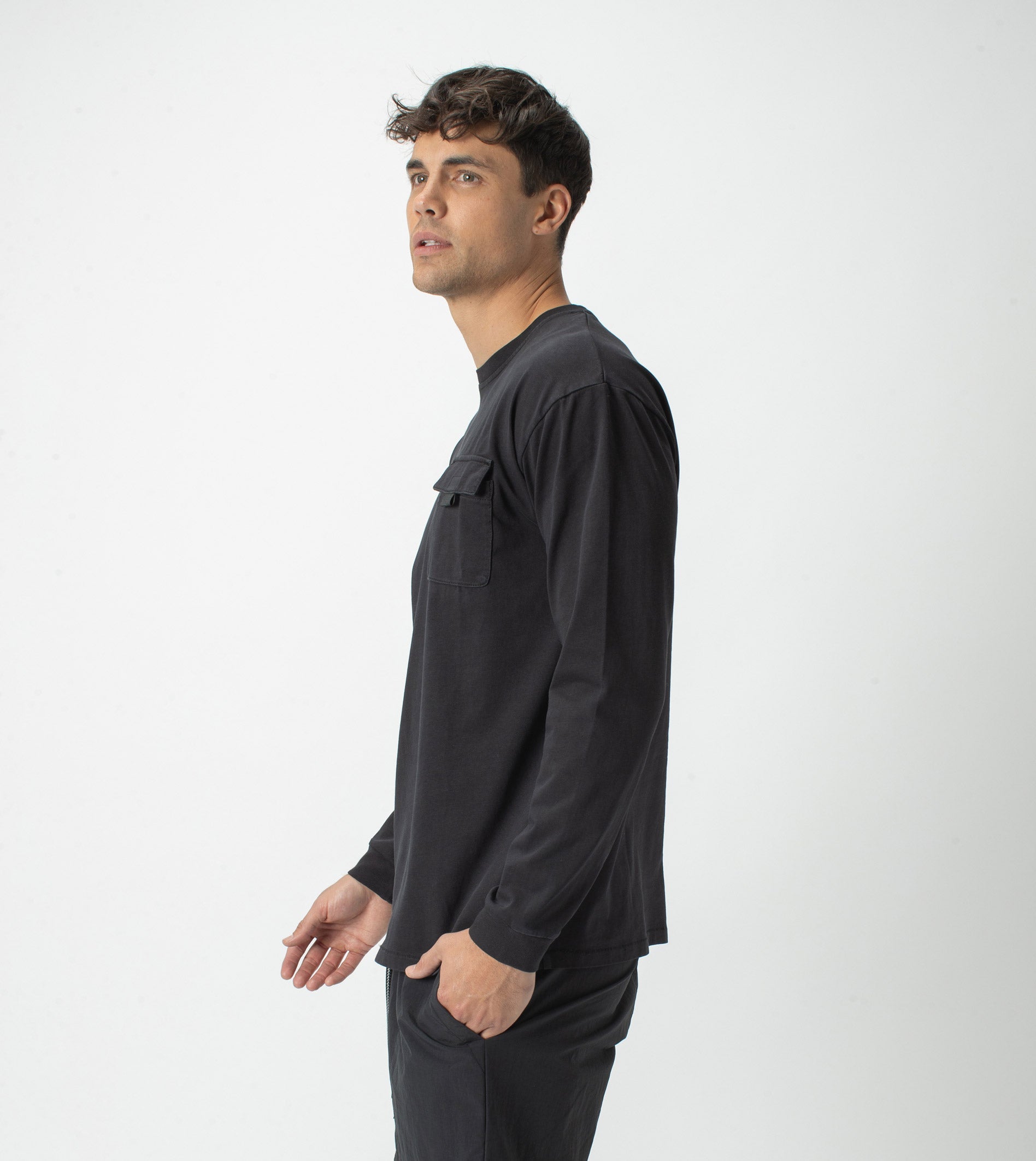 Workwear Box LS Tee Black