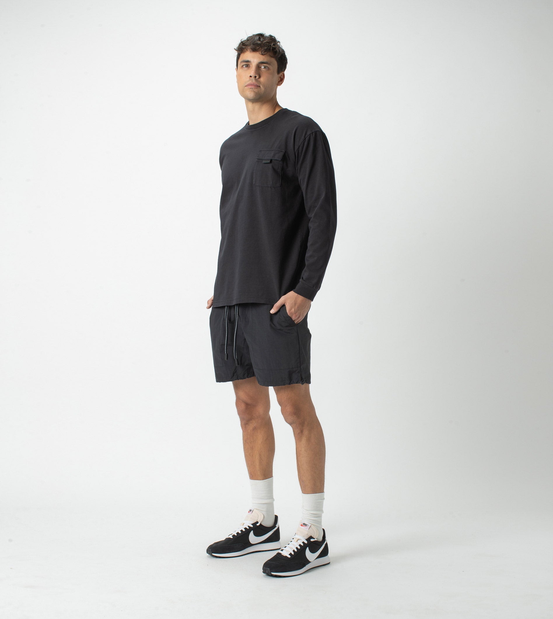 Workwear Box LS Tee Black