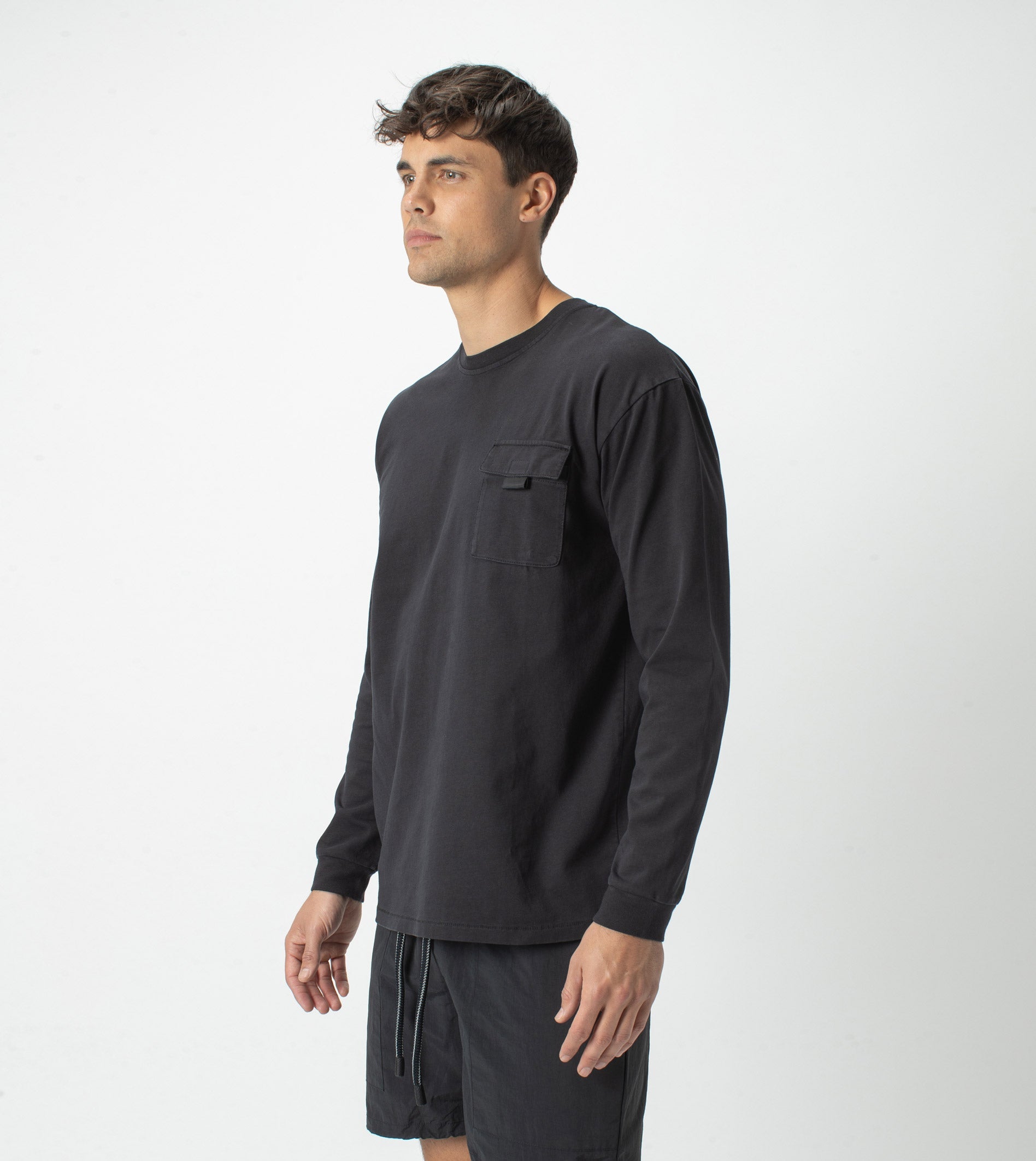 Workwear Box LS Tee Black