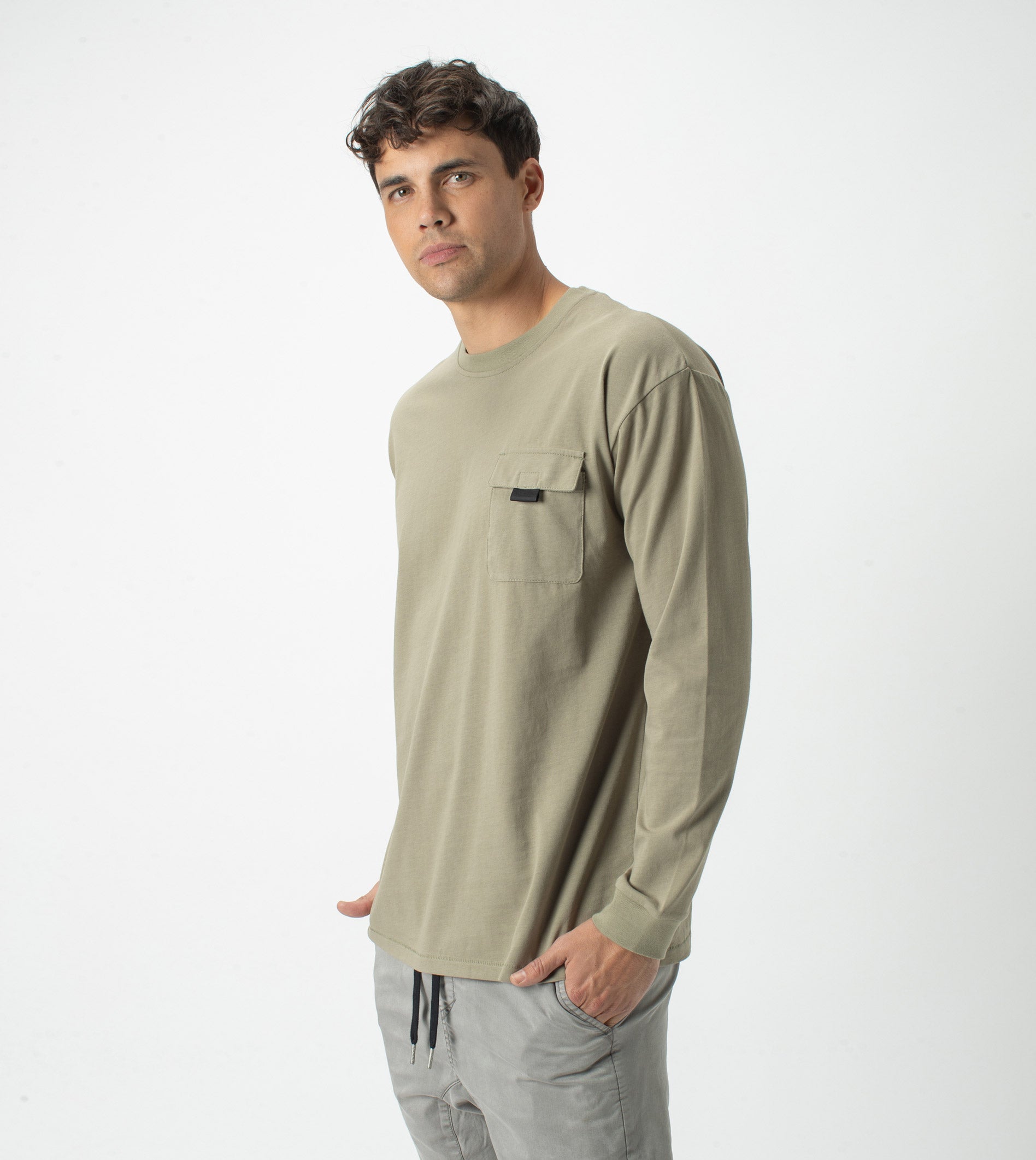 Workwear Box LS Tee Moss
