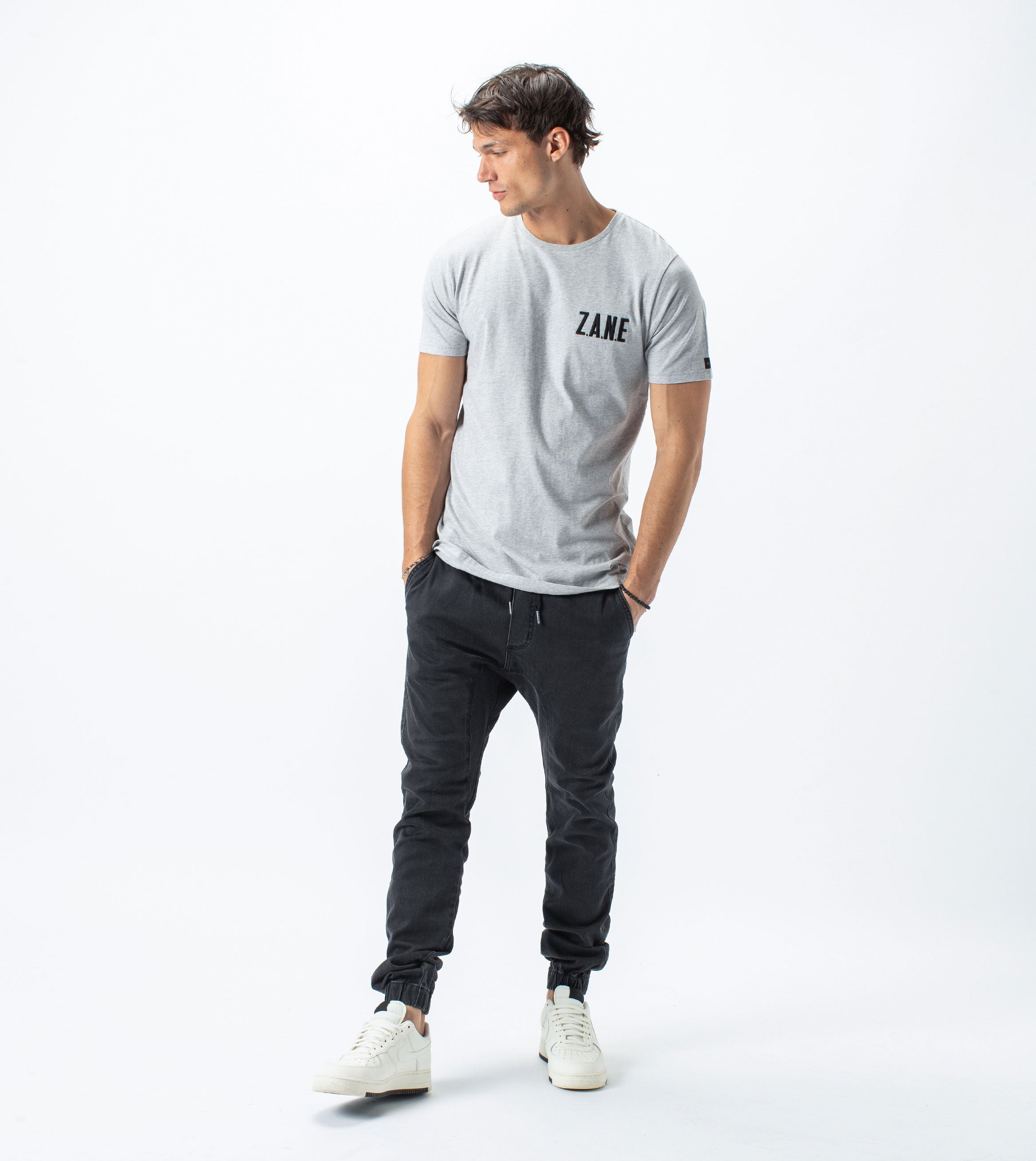 ZANE Flintlock Tee Silver Marle - Sale