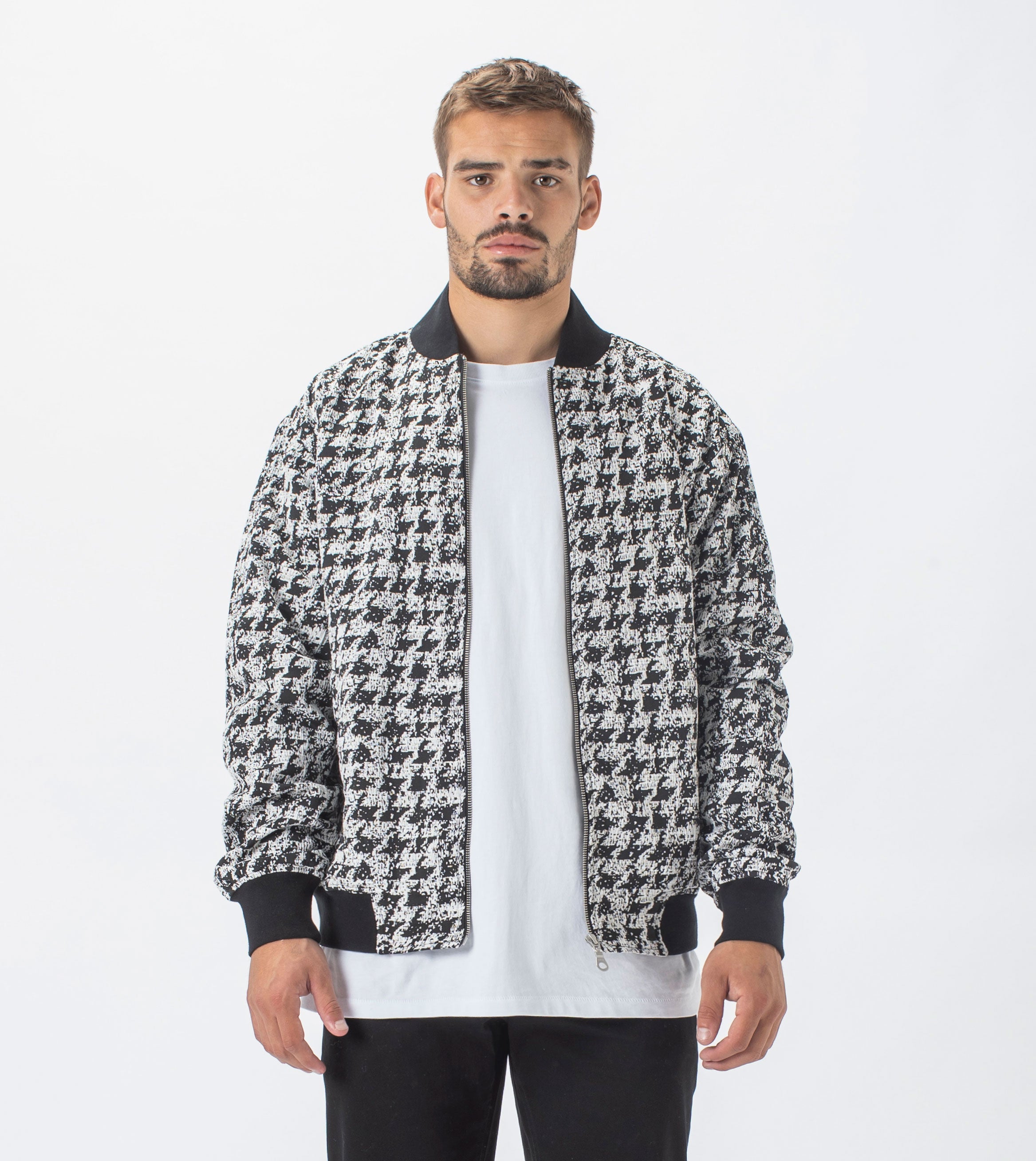 HT Zane Bomber Jacket Black/White