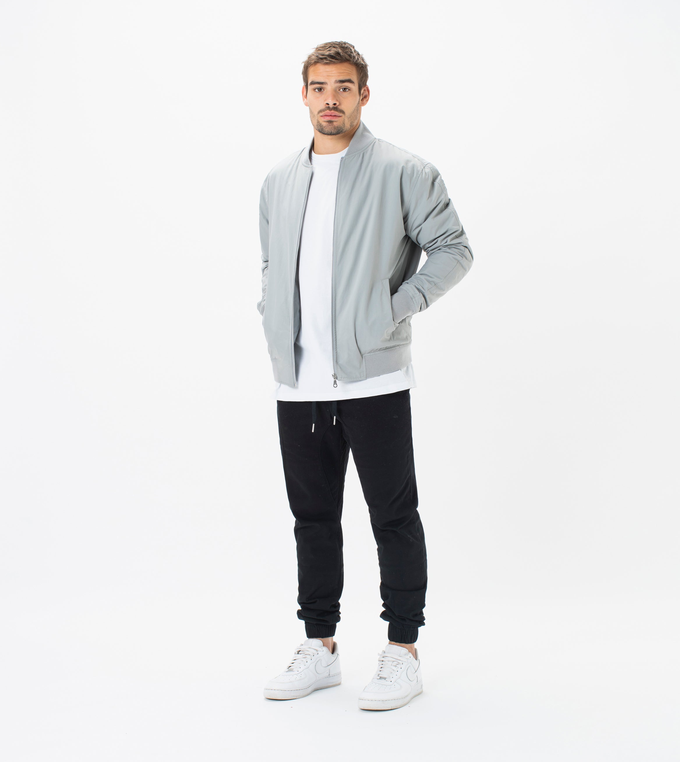 Zane Bomber Jacket Cement