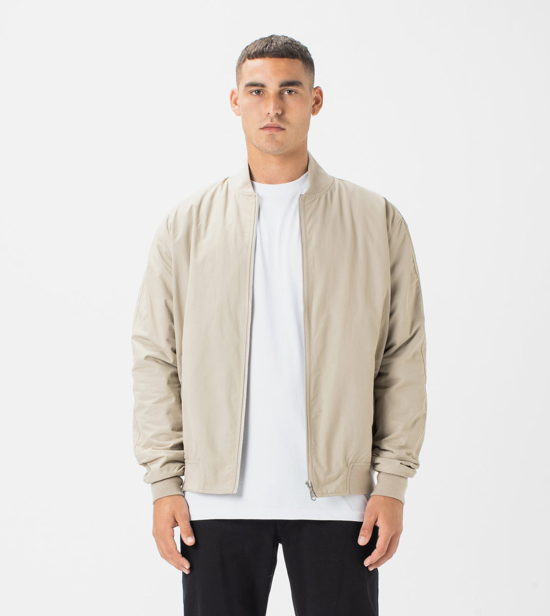 Zane Bomber Jacket Oat – ZANEROBE Australia