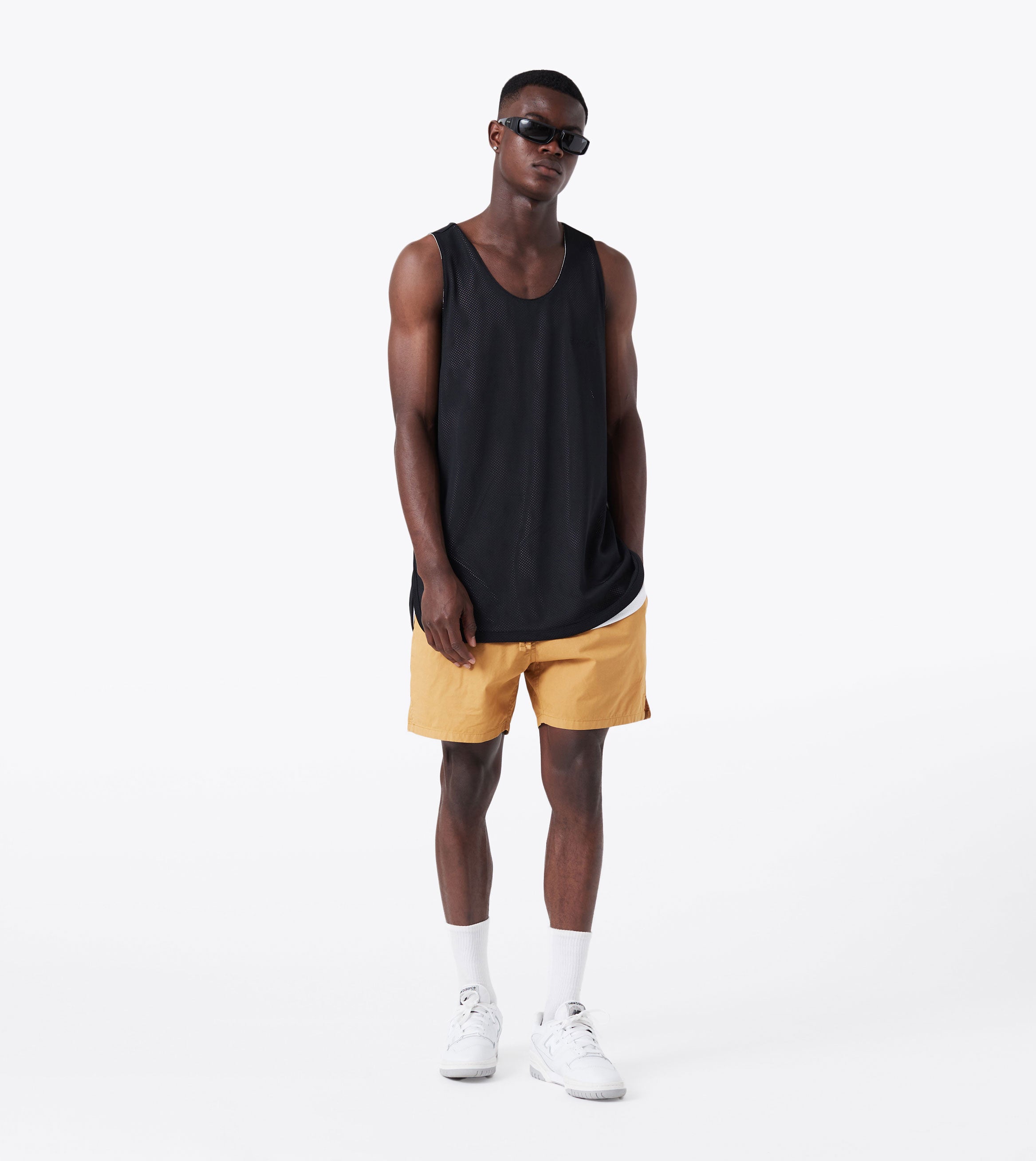 Mesh Rugger Tank Black