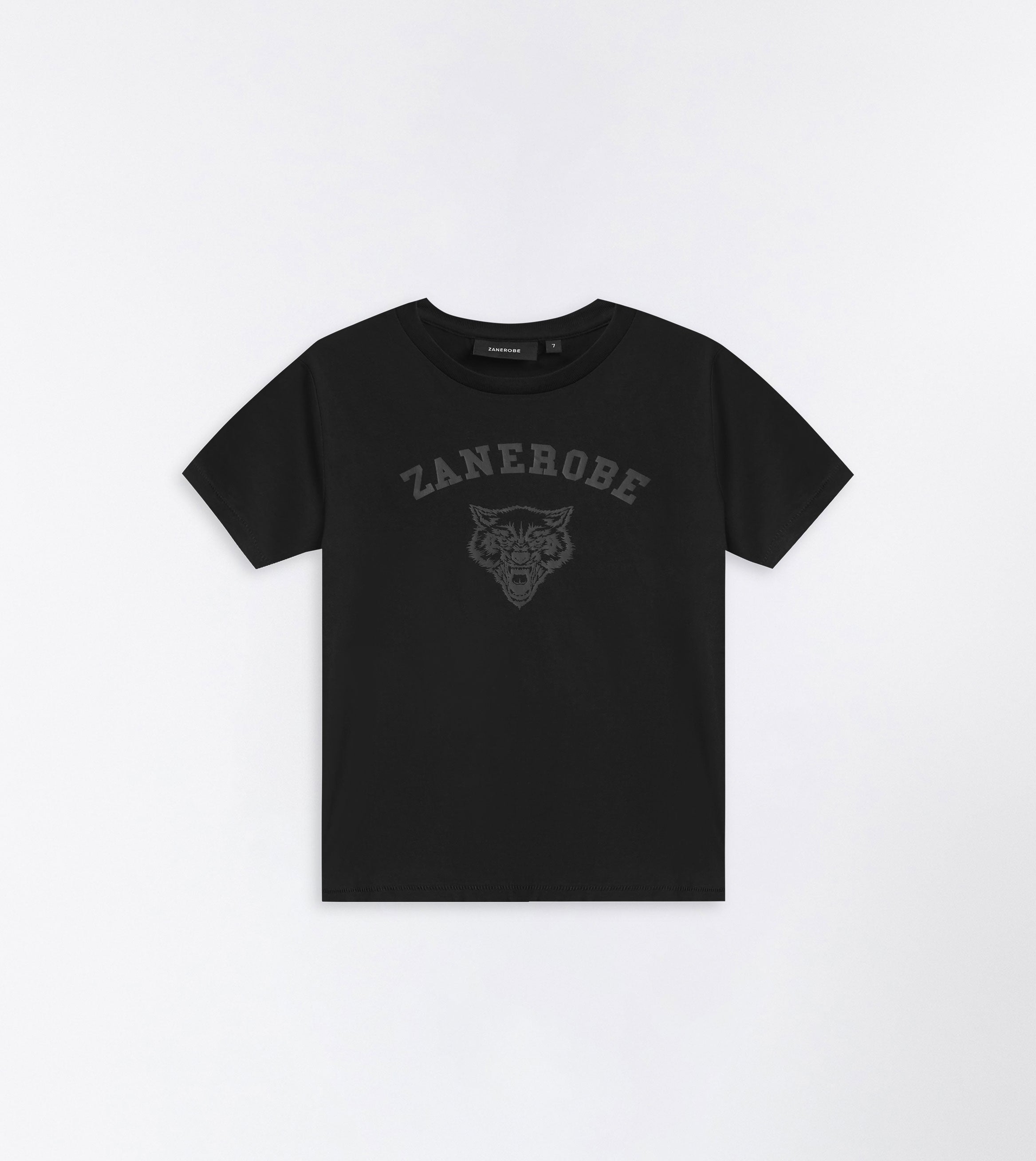 Kids Wolf Box Tee Black