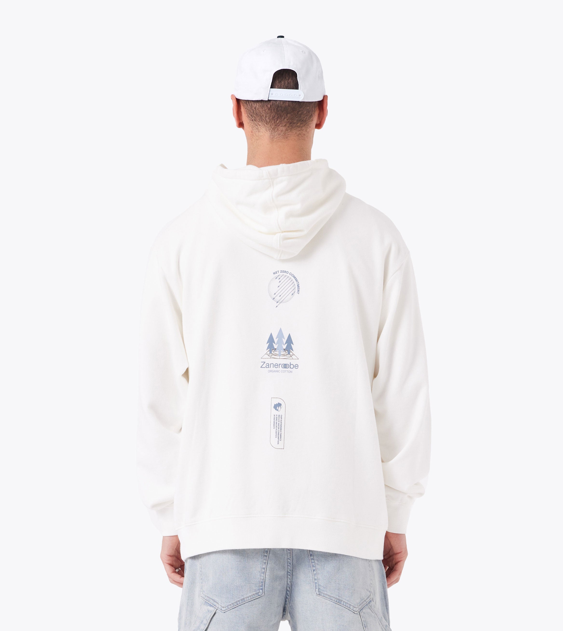 Sustainable Orgo Hood Sweat GD Vintage White
